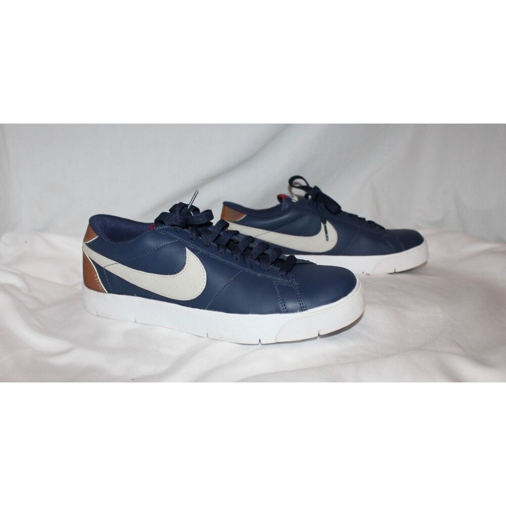 Nike Men 8 Women's 9.5 Super Blazer Low Premium Athletic Sneakers Mid Navy NIB